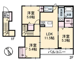 シャーメゾンあきの間取り