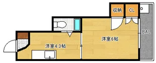 柳川ビル【4階】の間取り