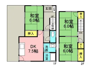 広島県広島市東区戸坂山根2丁目【一戸建】の間取り