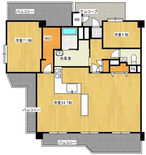 アーバンコート己斐本町【1301号室】の間取り