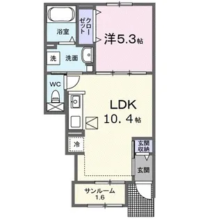 オレンジヴィラージュの間取り