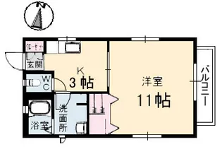 ジュネスジンデ【1階】の間取り