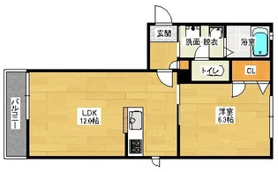 アルカサルB棟の間取り
