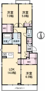 キヨール東原B棟の間取り