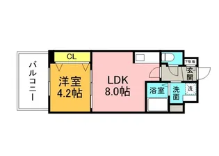 メイクス京橋川2【6階】の間取り