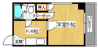 メゾン東雲1【406号室】の間取り