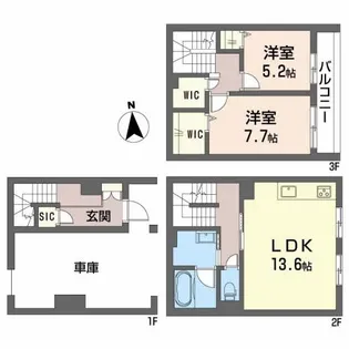 カーサフェリースHK宇品神田【1階】の間取り