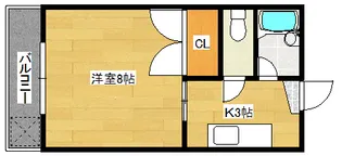 コーポ杉山【3階】の間取り
