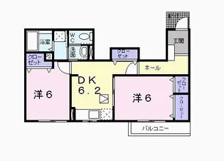 ソレイユ2番館【1階】の間取り