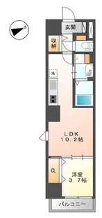 シエスタ河原町【3階】の間取り