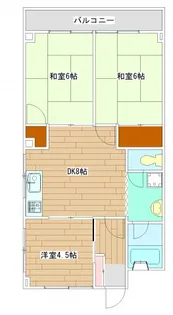 福本マンション【208号室】の間取り