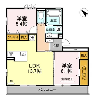 BELLA棟【3階】の間取り