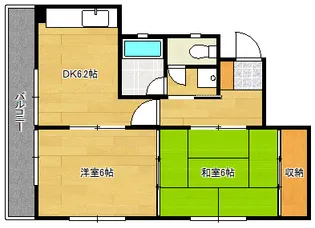 パークハイツ高須【105号室】の間取り