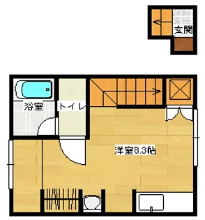 ポルトボヌール府中弐番館【2階】の間取り