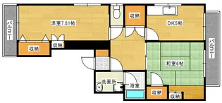 アメニティ段原南【501号室】の間取り