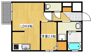 月光南観音参番館【2階】の間取り