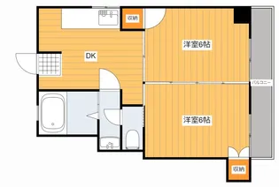 AXA舟入通り【703号室】の間取り