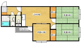 楠マンションB【3階】の間取り