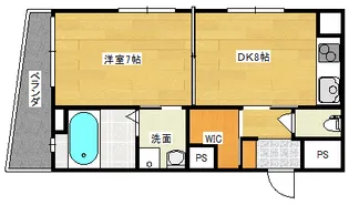 メリーアパート【1階】の間取り