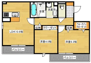 サリオス段原日出の間取り