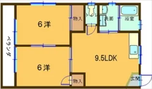 泉コーポ【1階】の間取り
