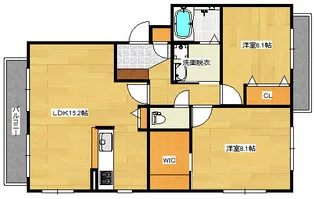 フェリカ天神川【1階】の間取り