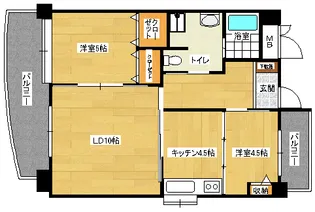 ネスト西かすみの間取り
