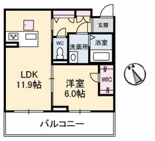 シャイネンせせら【1階】の間取り