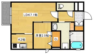 月光南観音壱番館【3階】の間取り