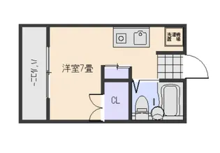 アンシャンテ住吉【2階】の間取り