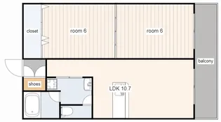 コーポ代【2階】の間取り