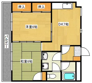 ハイコーポ矢野【103号室】の間取り