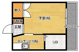 東雲ハイツ【1階】の間取り