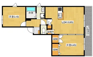 アーバンテラス東千田【202号室】の間取り