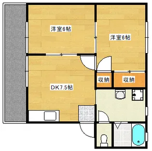 パナハイツ東雲【1階】の間取り