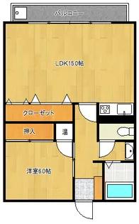 ライオンズマンション広島【4階】の間取り