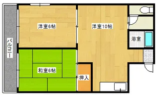 コースト川端【2階】の間取り