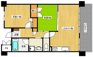 アスレ東原1番館【2階】の間取り