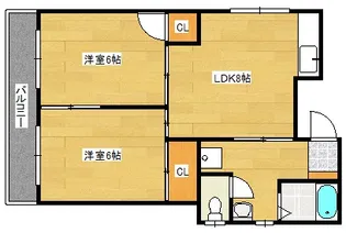 モンレーブ浜口【5階】の間取り