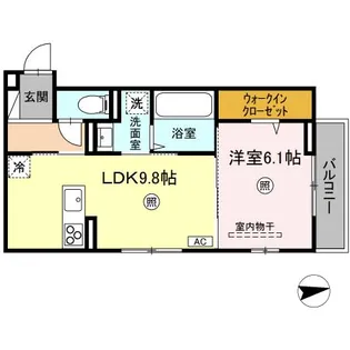 フェリーチェ亀山B棟の間取り