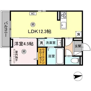 フェリーチェ亀山B棟【2階】の間取り