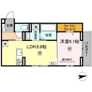 フェリーチェ亀山B棟の間取り