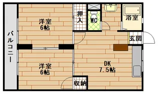 戸坂ラックビル【4階】の間取り