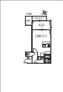 リノリノアパートメント舟入南【1階】の間取り