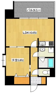 MARIOTERRACE平野町【3階】の間取り