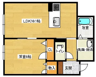 グランマスト中筋A棟の間取り