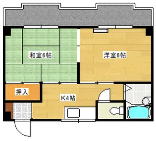 エスタス庚午南【5階】の間取り