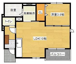 ローレル八木【1階】の間取り