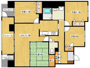 緑井スカイステージの間取り