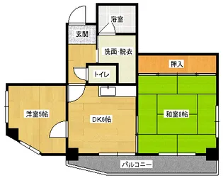 比治山パークサイドビル【5階】の間取り